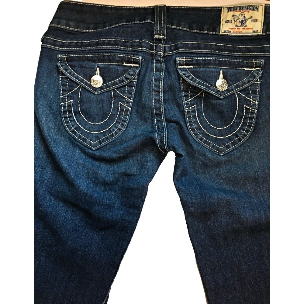 Vintage True Religion Straight Flap Big T Jeans Women’s Size 27 Made in USA